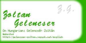 zoltan gelencser business card