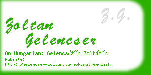 zoltan gelencser business card